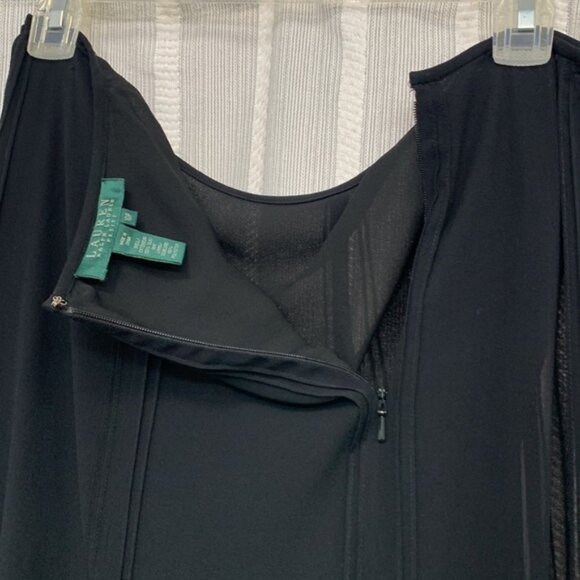 Lauren Ralph Lauren Petite Black Flowy Flutter Skirt Size 10P - NWT - Picture 11 of 11